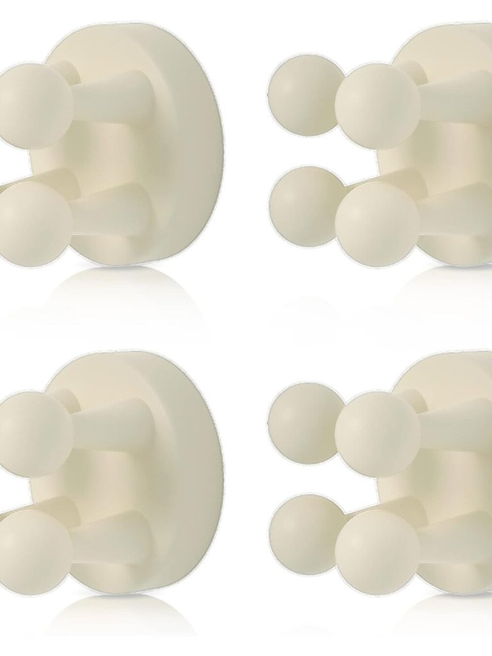 4 pcs Silicone Toothbrush Holder Multi-Function Hook Waterproof self Adhesive Si